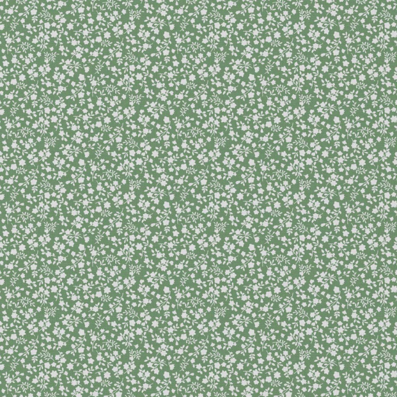 Printed Cotton SUZETTE Green / White